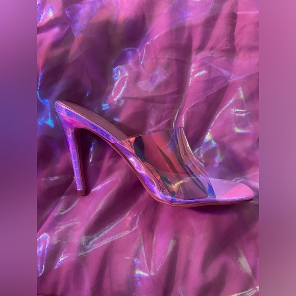 ✨Holographic Mermaid/Snakeskin Iridescent Heels✨🐍8.5 ✨AZALEA WANG✨NEW, SOLD OUT - Picture 6 of 15